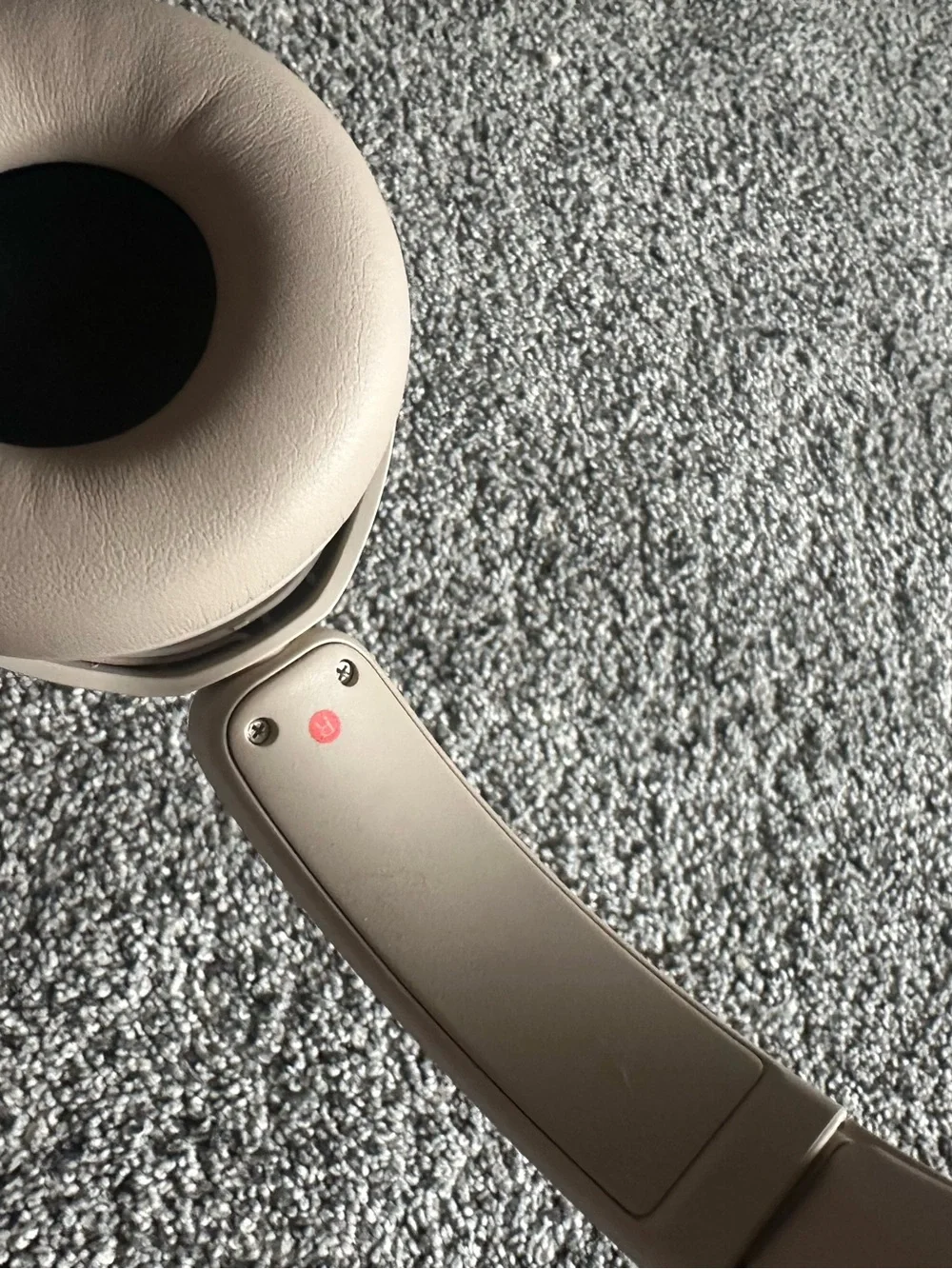 Beige Sony Wireless Headphones